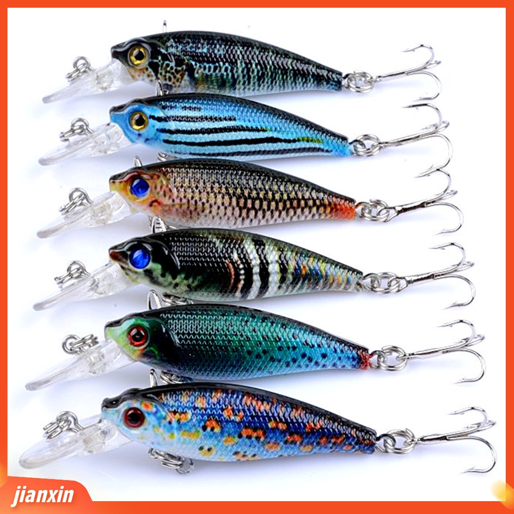 (In Stock) 3D Simulasi Mata Bionic Ikan Memancing Umpan Keras Pelampung Popper Hooks Umpan Alat