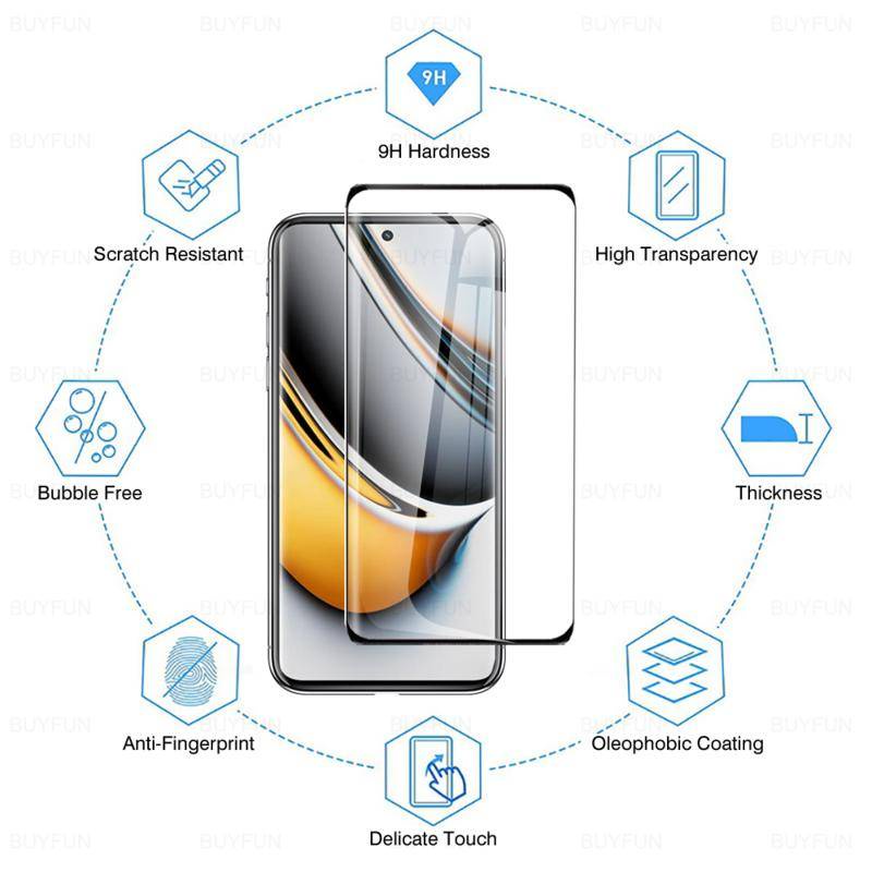 2pcs Kaca 9D Untuk Realme X9 X7 Pro 11 10 Plus Film Pelindung Layar Tempered Glass Untuk Realme GT Explorer Master