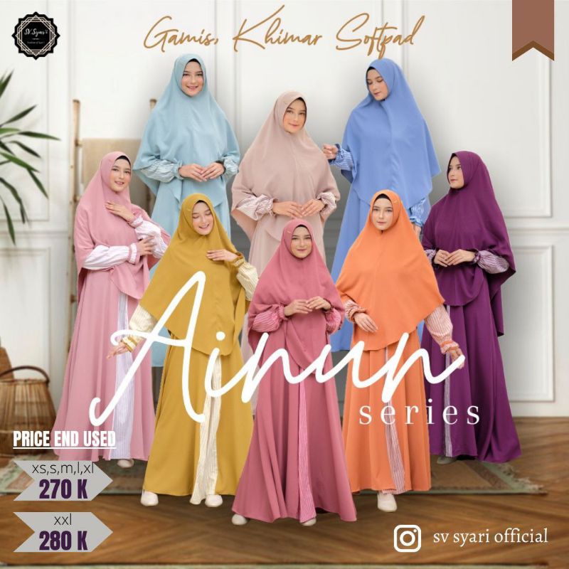 Gamis set khimar Ainun Syari by SV syari