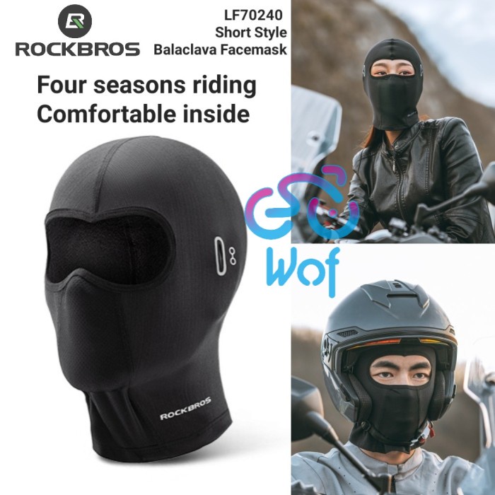 ROCKBROS LF70240 Short Masker Wajah Balaclava Face Mask Sepeda Motor Cycling Face Mask Four SeasonsW