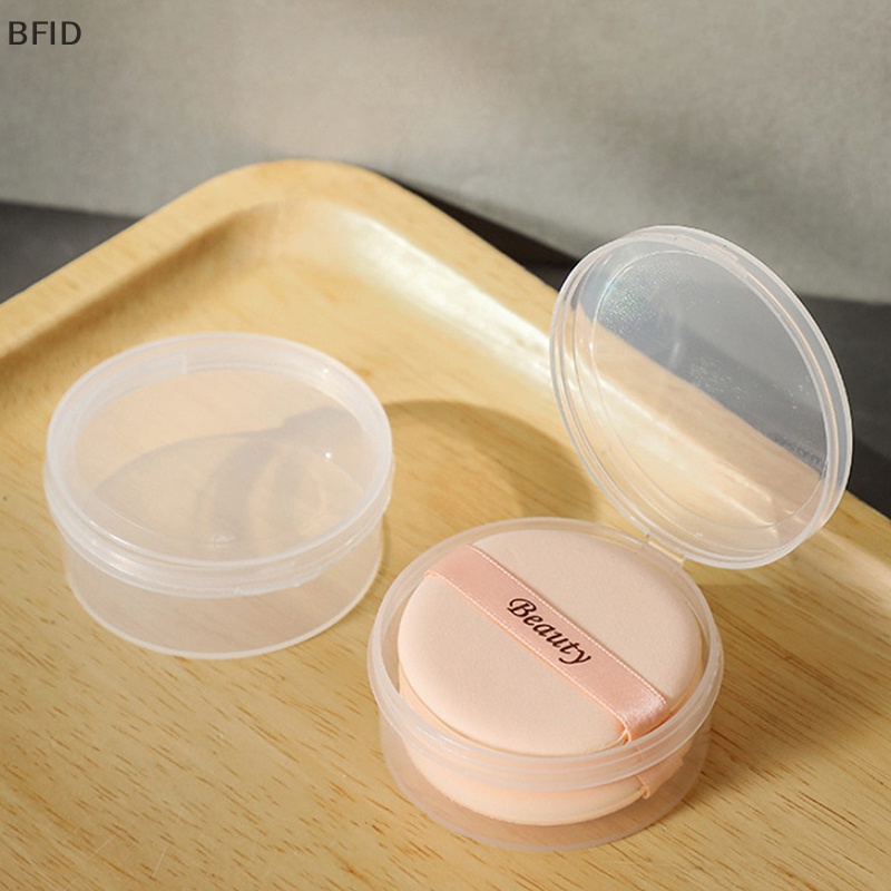 [BFID] 3pcs 6X2.5cm Transparan Siam Puff Kotak Penyimpanan Perhiasan Round Plastic Box [ID]