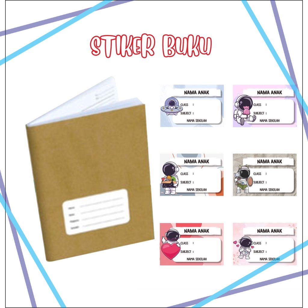 

( 30pcs ) Stiker Label Buku Pelajaran TEMA ASTRONOT Stiker Mapel Sekolah Stiker Custom Label_Jaya
