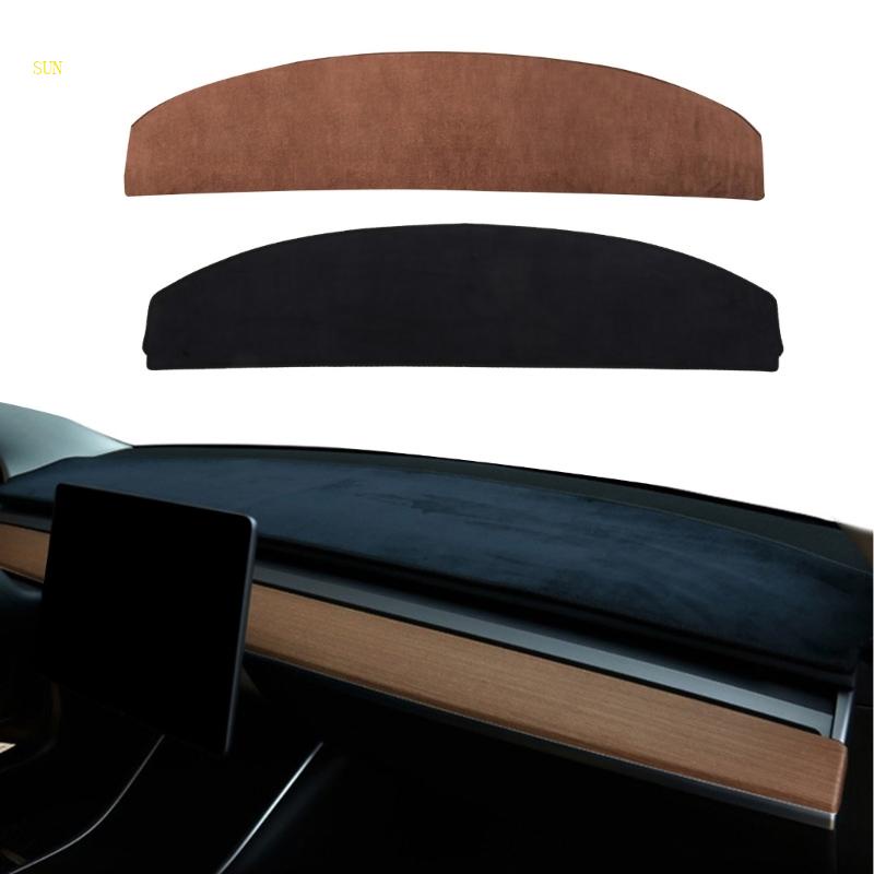 Sun Interior Aksesoris Mobil Dash mat Dashboard Bantal Hias Light-Proof Pad Non-Slip mat fitting Untuk Model3Y