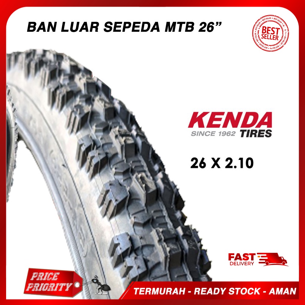 Ban Luar KENDA 26 x 2.10 Ban Luar Sepeda Gunung MTB 26 x 210 Mountain