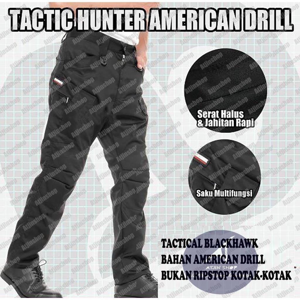 Celana Panjang Kargo PDL Tactical Tactical American Drill Serat Halus Tebal