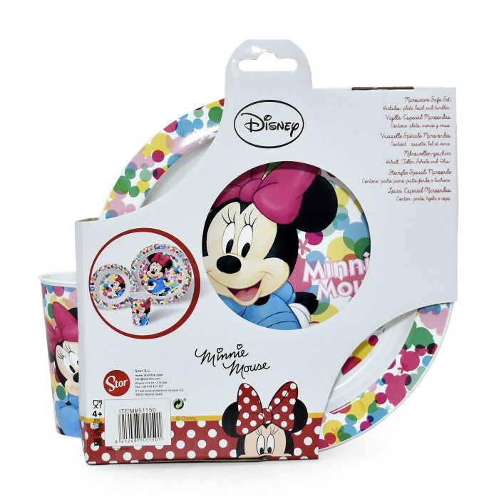 

✨BEST✨ -DISNEY Minnie Mouse Alat Makan Anak 3 Pcs Kids Micro Set Feel Good