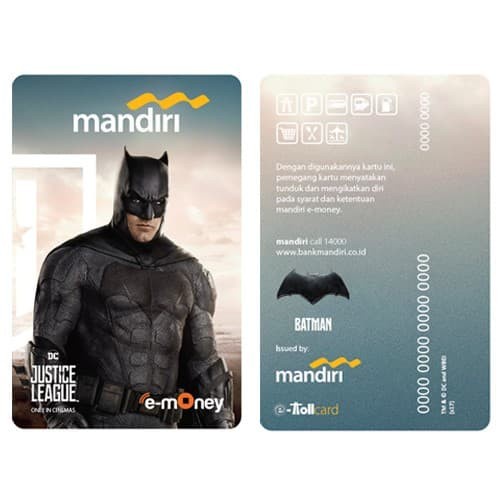 Kartu Emoney Etoll Mandiri Saldo 0 - Justice League - Batman