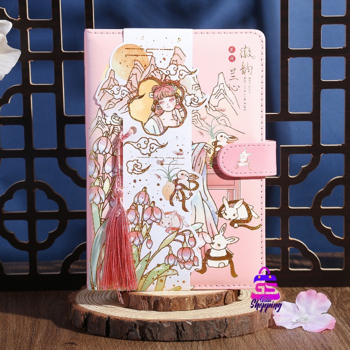 

✨BISA COD✨ -Magnetic Notebook Lady Samurai / Diary Jurnal agenda Buku tulis - 6285 - C