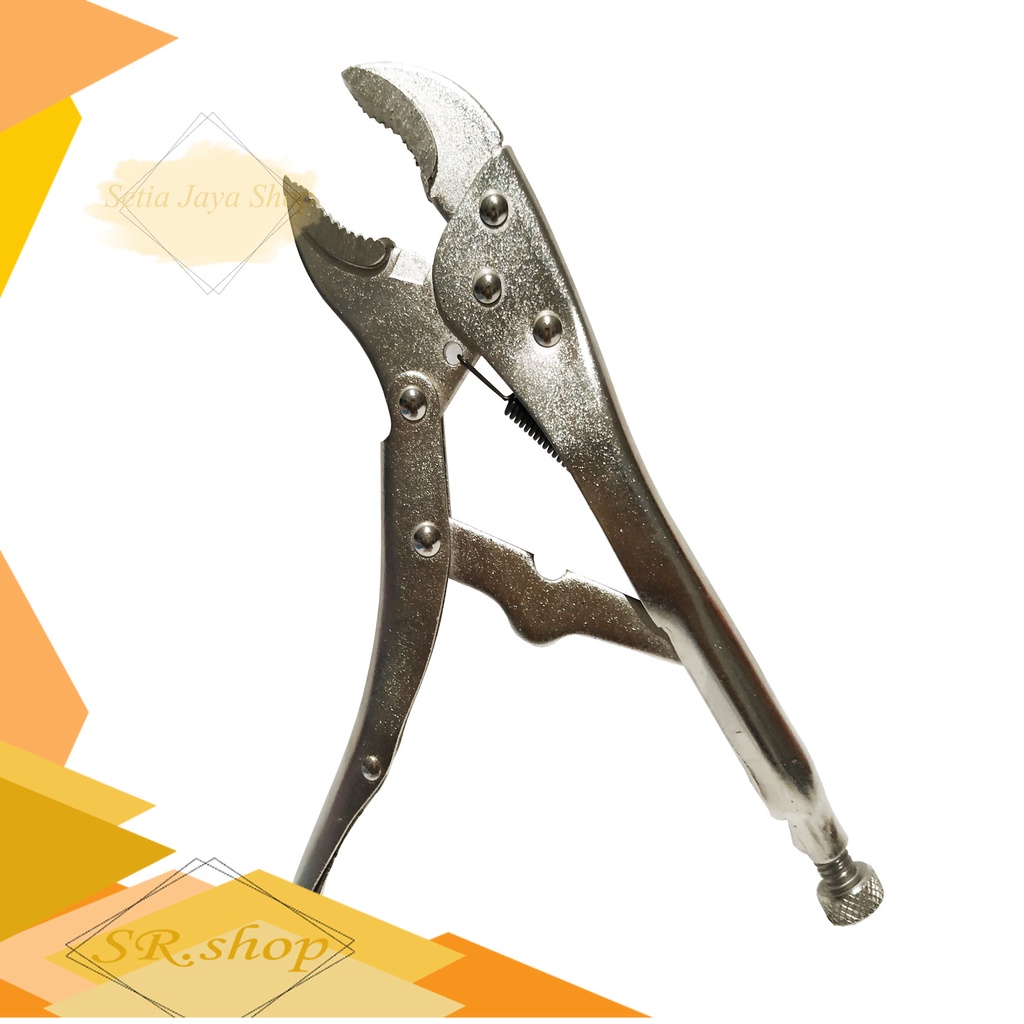 tang kunci buaya tang jepit bengkok 10 inch tang kuncian, tanggem