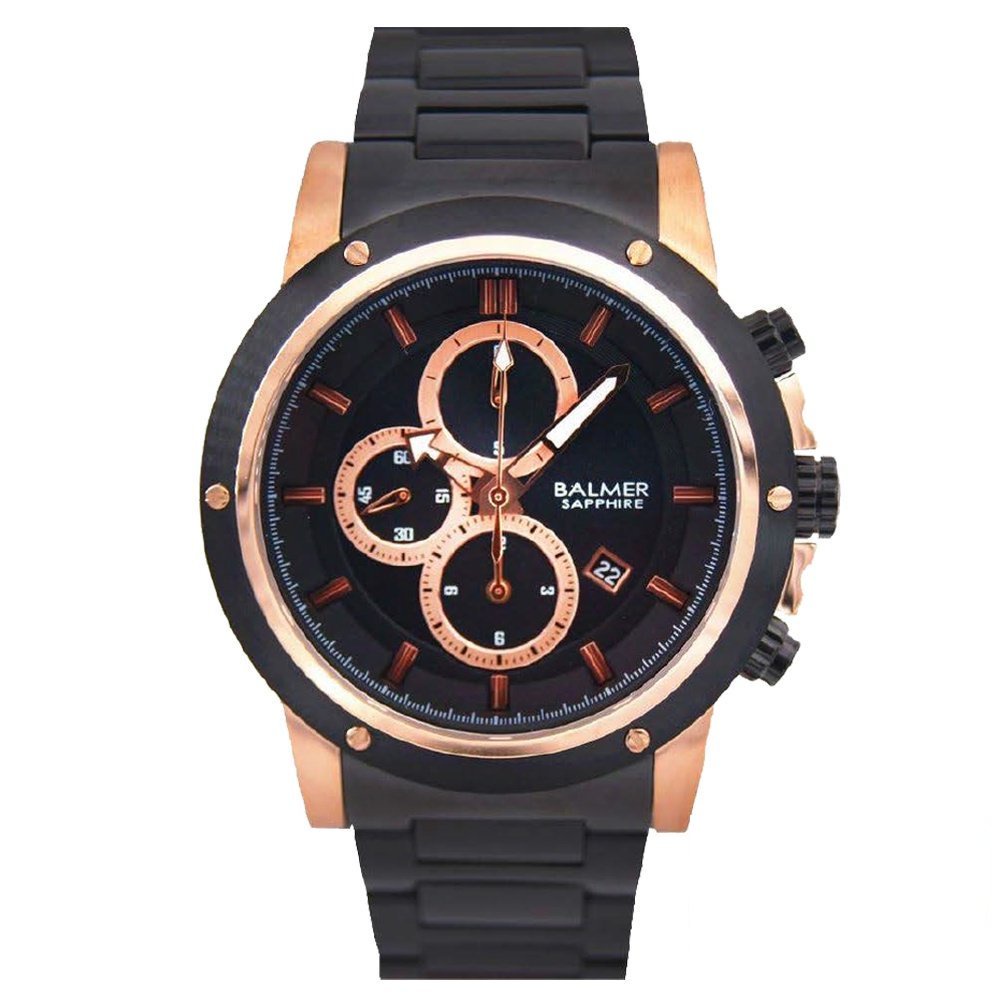 Balmer B-7991MC Jam Tangan Pria Analog Stainless Steel Kaca Sapphire Diameter 46mm