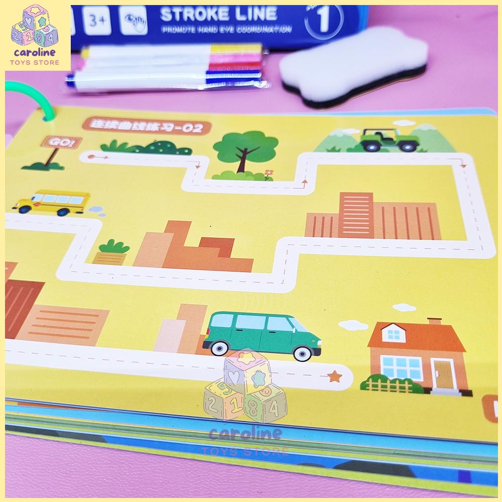 

mg Buku Aktivitas Worksheet Anak 2 3 4 Tahun Buku Edukasi Anak Bisa Dihapus Wipe And Clean Activity