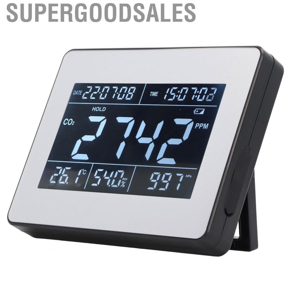 Supergoodsales CO2  Indoor -Quality Detector With Humidity Temperature Time Display