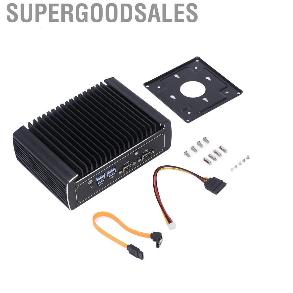 Supergoodsales Fanless Industrial PC  USB Port Interference Resistant  Independent Network Selection Quiet Heat Dissipation for Automated Industry