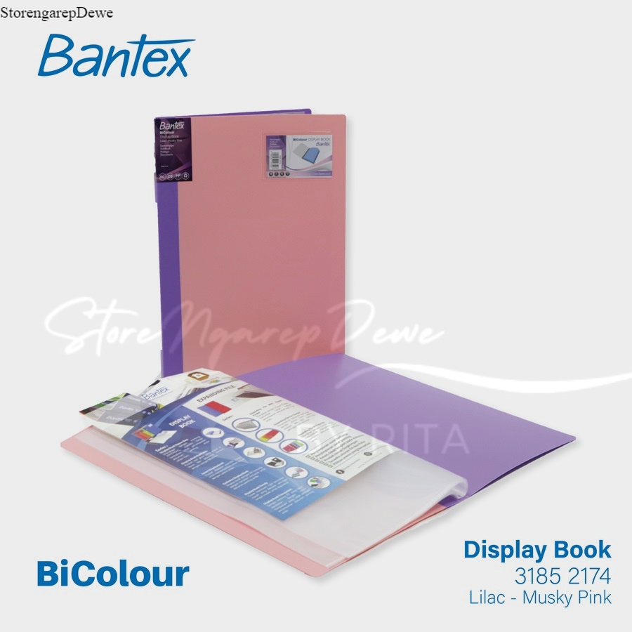 

Bantex BICOLOUR Display Book Folio 40 Pocket Lilac Muskypink - 3185 2174 Barang kondisi baru real Bantex original