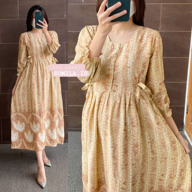 ORI SOLO GROSIR DASTER  BUSUI CHIBI LENGAN KRUT PANJANG LENGAN 7/8 PINGGANG SERUT BATIK TIEDYE