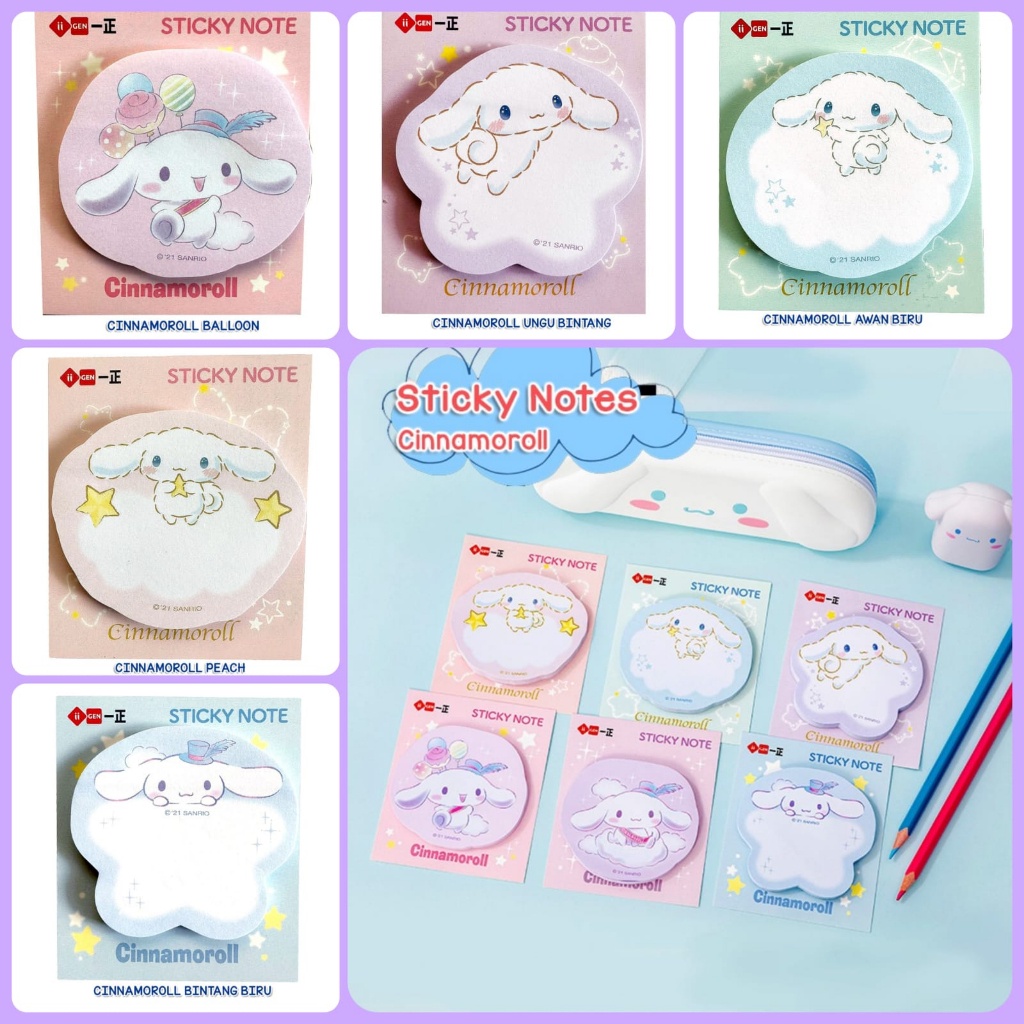 

GULAGULA - KERTAS MEMO NOTEPAD STICKY NOTE | CINNAMOROLL LUCU UNTUK CATATAN KECIL PENTING | DEKORASI BUKU JOURNAL JOURNALING | SCRAPBOOK SCRAPING BOOK KERTAS MEMO | TEMA KARTUN JEPANG LUCU KAWAII CUTE | STICKY MEMO KERTAS