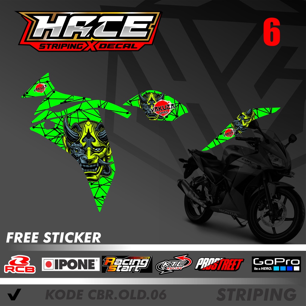 STICKER STRIPING CBR OLD - STICKER STRIPING CBR OLD BAHAN PREMIUM KODE 06