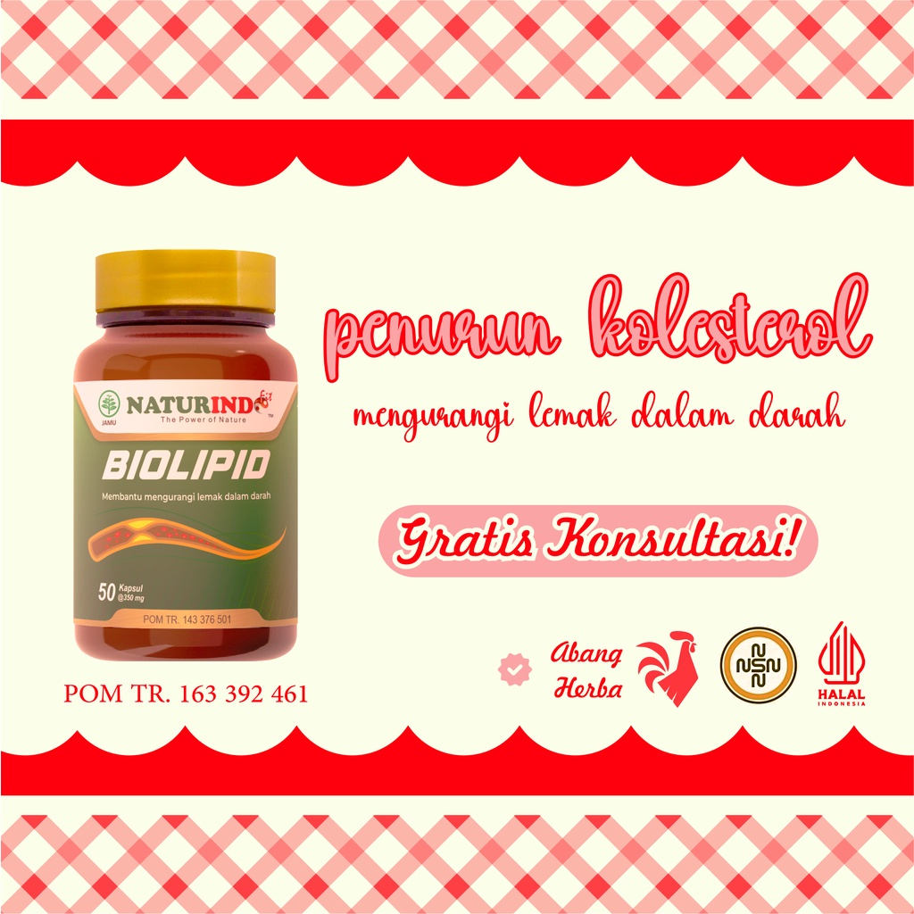 

Biolipid (Herbal untuk menurunkan Kolestrol Tinggi)