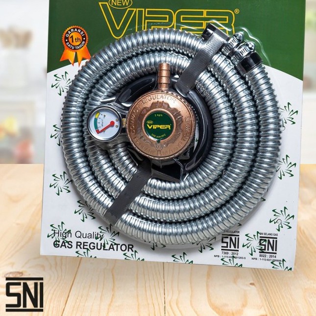 Regulator Meter SET  Selang 1,8 M Gas LPG Viper