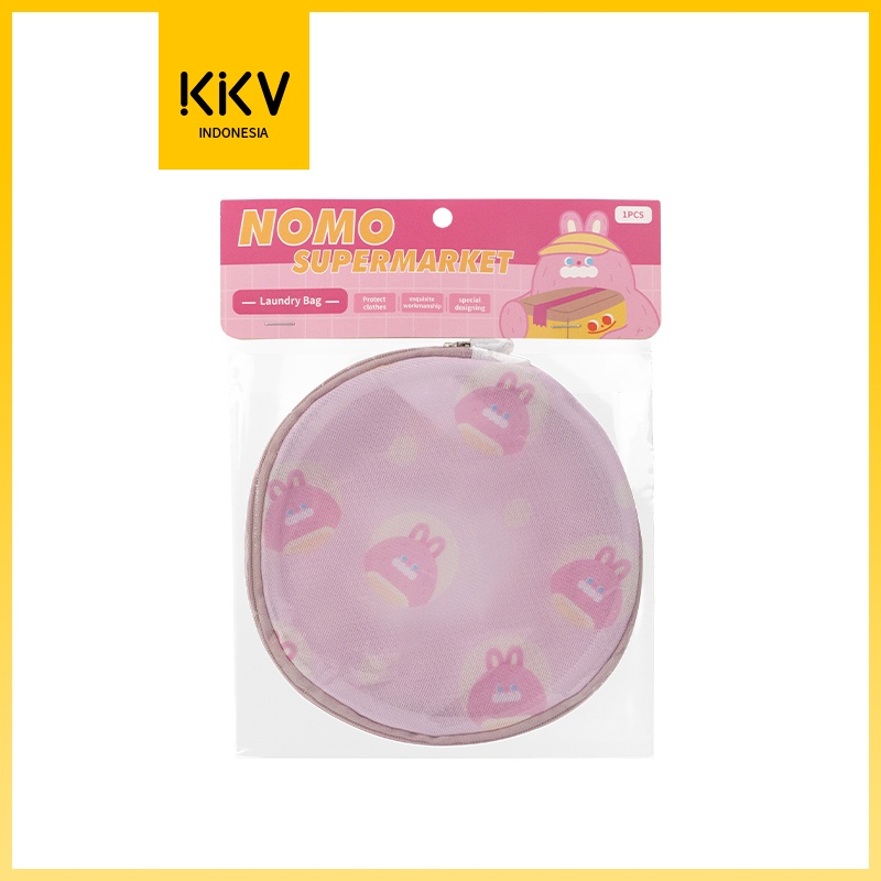 KKV NOMO Kantong Cuci Pakaian Dalam 16*16CM Pink Biru