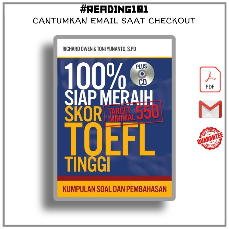 

[ID485] 100% SIAP Meraih Skor TOEFL Tinggi Minimal 550