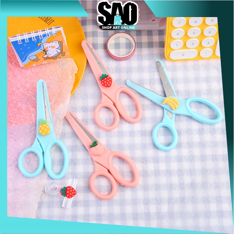 

SAO - H5916 Gunting Lucu Alat Diy Anak Sekolah Portabel Scissors / Gunting Anak Squeezy / Stainless Safety Scissors / Gunting Anak