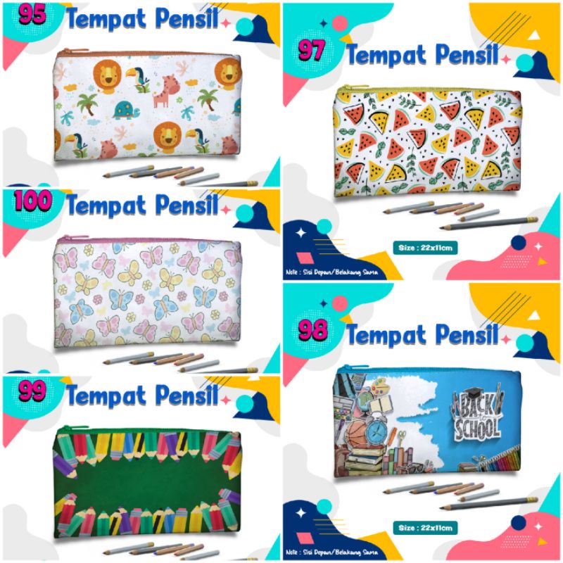 

Untuk ultah Sale Tempat Pensil/Dompet pensil/uang/Hp/bross/benda kecil lainnya Lucu imut unik kupu donat semangka flamingo 22x11 kulit sintetis