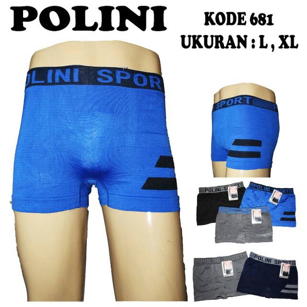 Celana Dalam Boxer Pria Rajut Polini Seamless