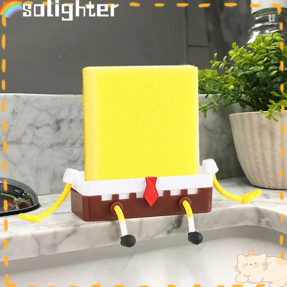 Solighter Sponge Holder Spongebob Penyimpanan Dapur Rumah Tangga