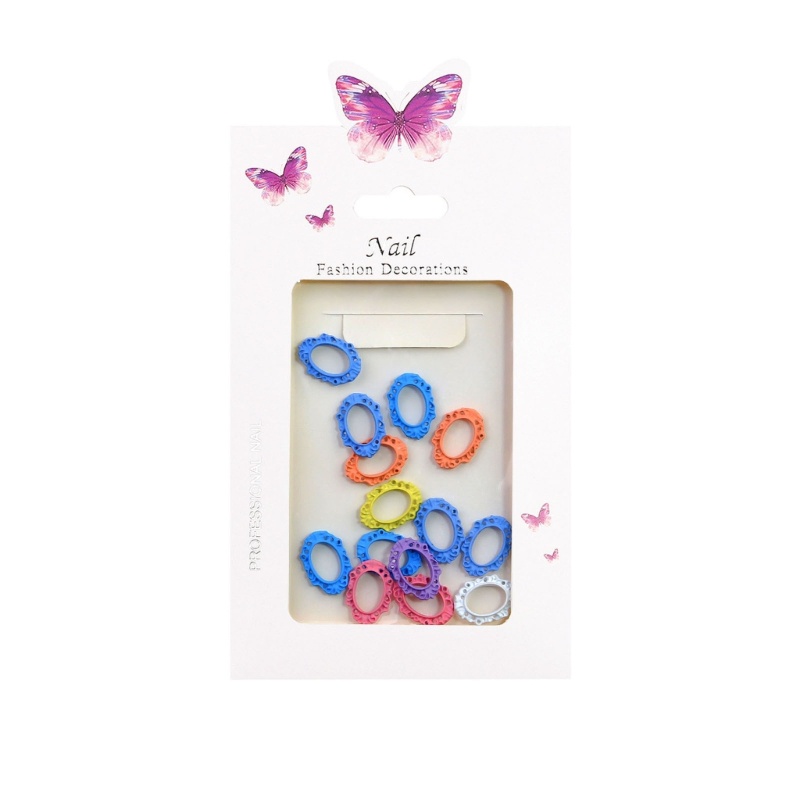 Siy Frame Nail Charms Alloy Perhiasan Nail Art Stiker Nail Art 3D Untuk Wanita Perempuan