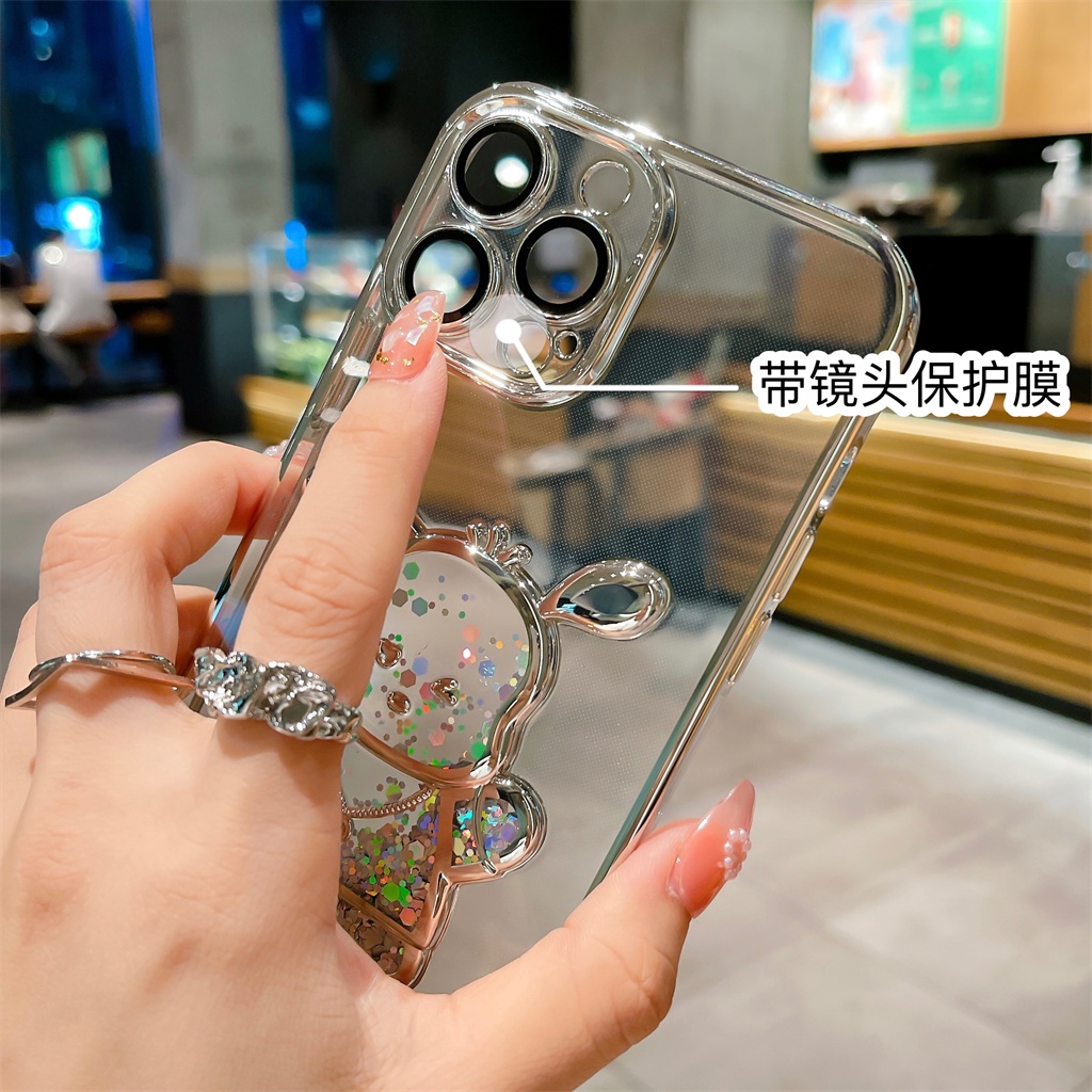 Kartun Mewah puppy Bening case iPhone 14 Pro Max case iPhone 13 12 Pro Max 11 case Kamera Perlindungan Lensa film Cakupan Penuh, Perlindungan Tahan Guncangan Lembut Penutup Belakang