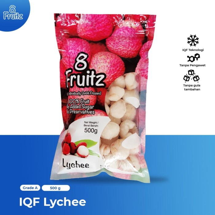 

8 Fruitz IQF Lychee 500 gr / Lychee Leci Beku IQF 500 Gram