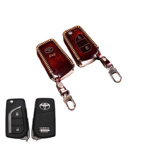 Cover Keyless Kulit Asli Handmade Mobil Toyota Kijang Innova Reborn