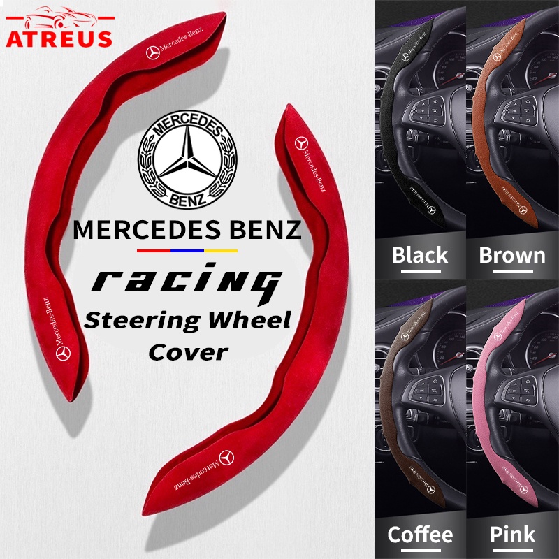 Mercedes Benz Sarung Pelindung Stir Mobil Sport Steering Wheel Cover Anti Slip Serap Keringat Untuk W207 W211 W205 W212 W204 W220 W206 W124 W213 W218 W222