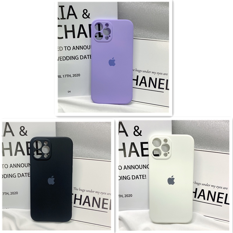 Silikon Lembut Tepi Lurus Untuk IPhone Case14 13 12 11 Pro Max X Xr Xsmax 7 8 Plus Casing Perlindungan Lensa