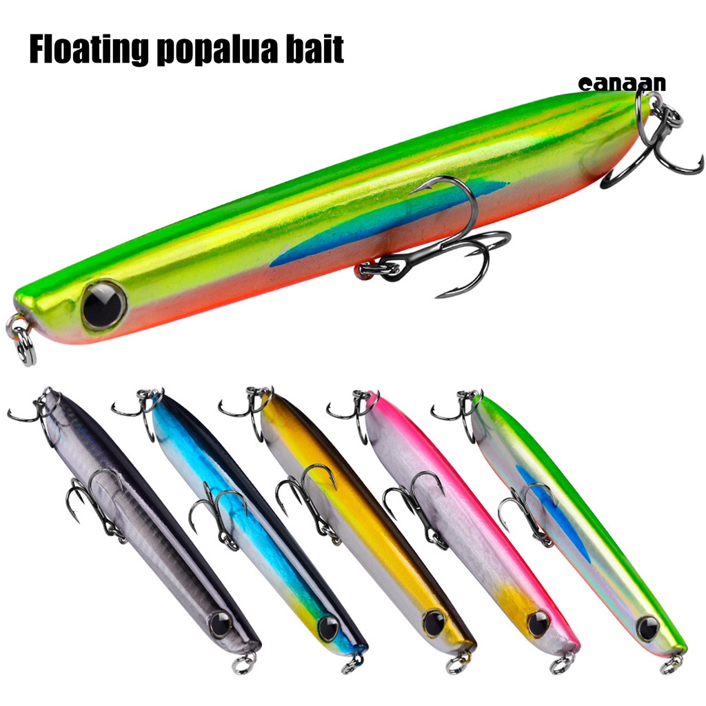 Cnn-13cm/16g Barbed Popper Lure 3D Mata Umpan Keras Tajam Dengan Kait Treble Aksesori Memancing