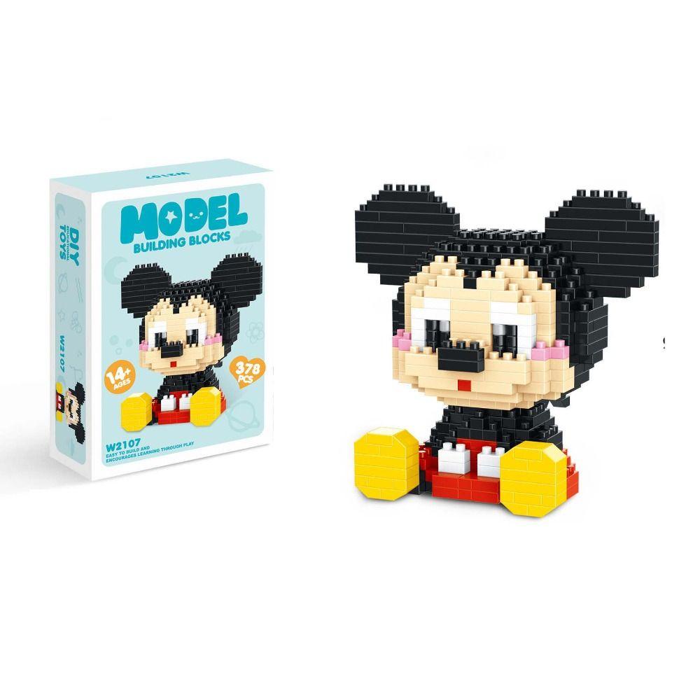 Mxbeauty Mickey Buildding Blocks Brick Angka Mainan LinaBell Pikachu Karakter Kartun Cinnamoroll Blok Bangunan Anak Pikachu Mini Building Block KT Cat Puzzle