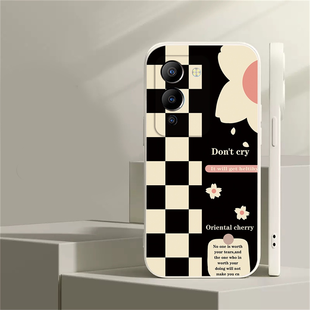 Casing Untuk Infinix Note12 G96 Note 11smart 6smart 5panas 11S NFC Hot 11play 12 10 Play 9 Play Hot 10S Hot 10T Plaid flower Soft Silicone Phone Case Cover