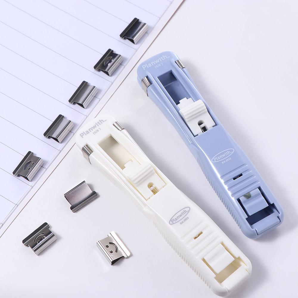 Lanfy Push Clip Perlengkapan Sekolah Alat Tulis Kertas|Tape Dispenser Metal Student Binder Penjepit Dorong