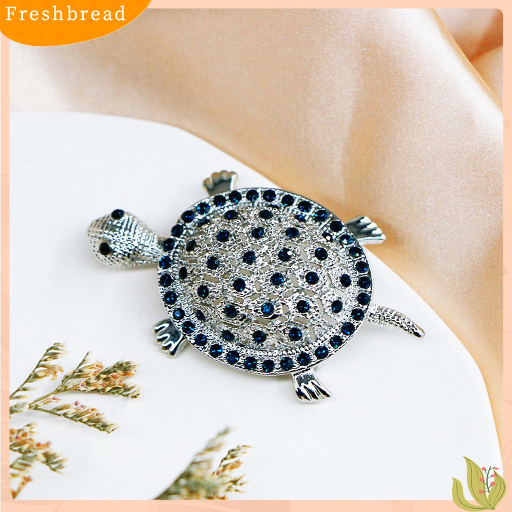 &lt; Freshbread &gt; Pin Bros Bentuk Kreatif Warna Vibrant Menggemaskan Karat Berkilau Hias Alloy Pakaian Syal Turtle Brooch Pin Perhiasan Decor Untuk Wanita