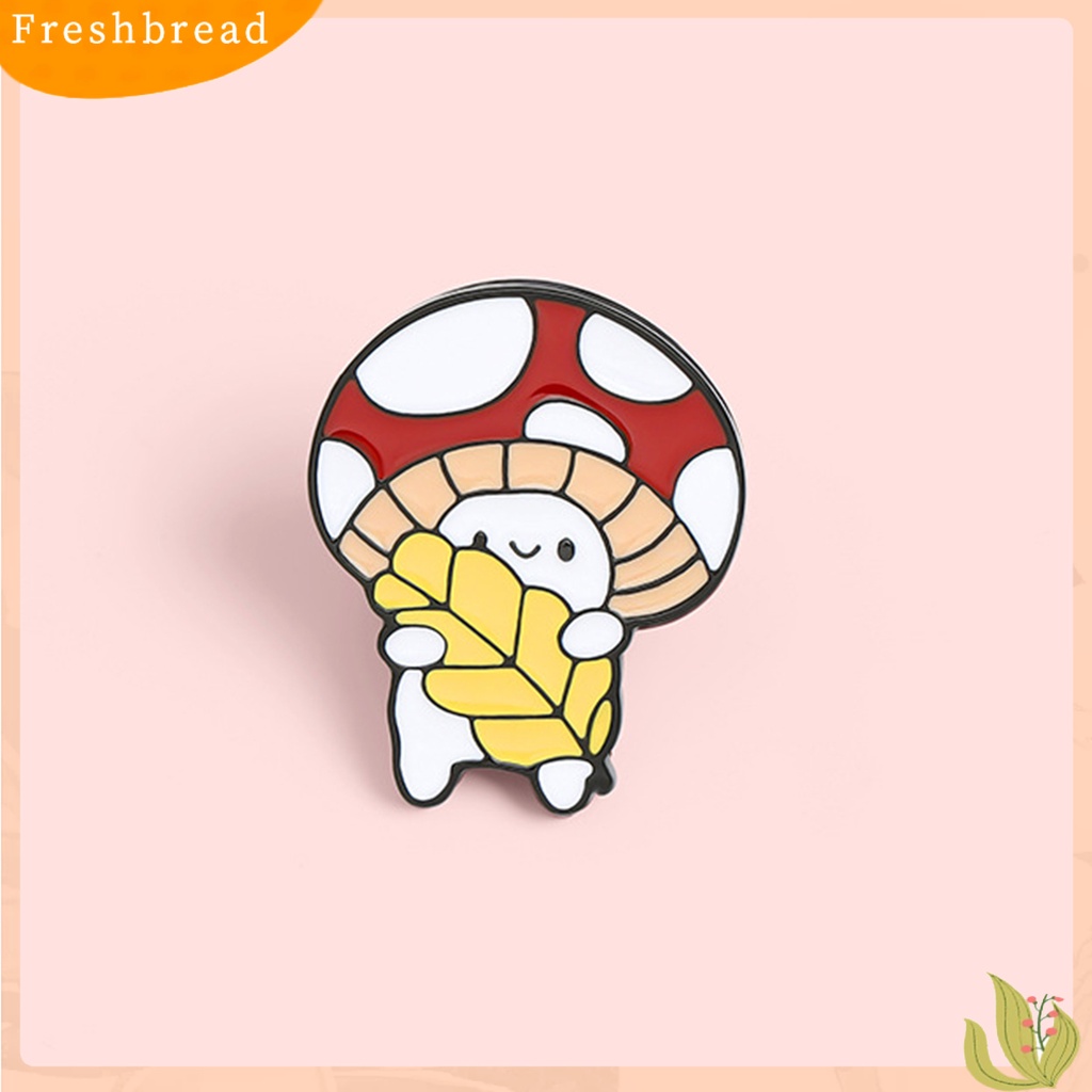 &lt; Freshbread &gt; Bros Anti Kosong Motif Jamur Multicolor Mushroom Bag Pakaian Lapel Pin Untuk Wanita