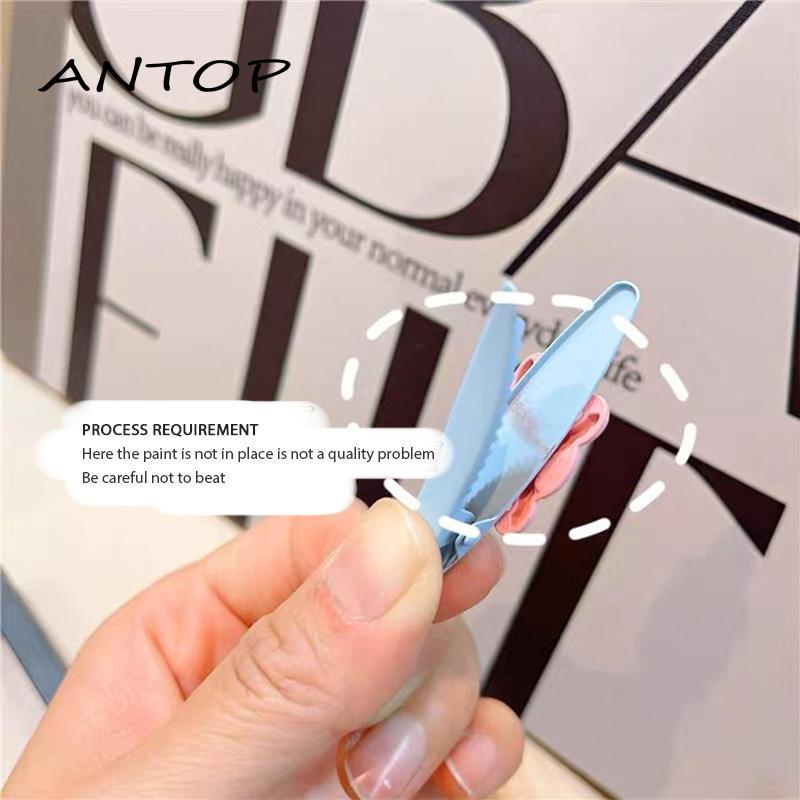 【antop】Klip Rambut Manis Segar Paduan Berlian Triumphal Arch Bangs Side Clip