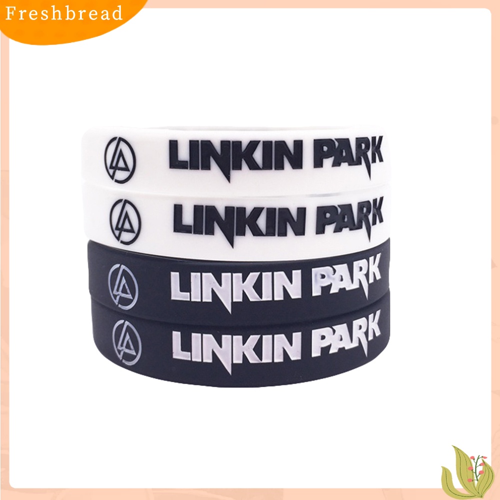 &lt; Freshbread &gt; Pria Wanita Linkin Park Rock Band Silicone Wristband Gelang Hadiah Natal