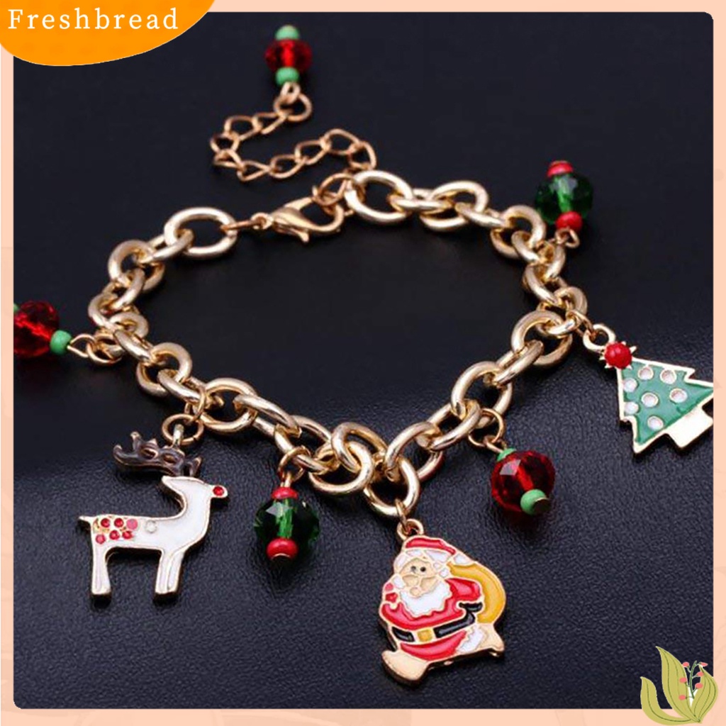 &lt; Freshbread &gt; Gelang Cuff Bangle Rantai Santa Clause Kreatif Halus Untuk Natal