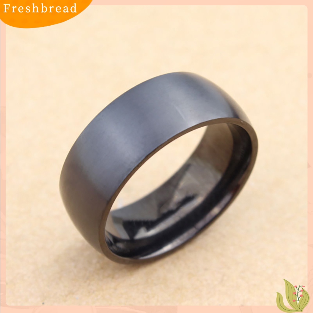 &lt; Freshbread &gt; Pria Keren Baja Titanium Lebar 8mm Pernikahan Pertunangan Anniversary Band Jari Cincin