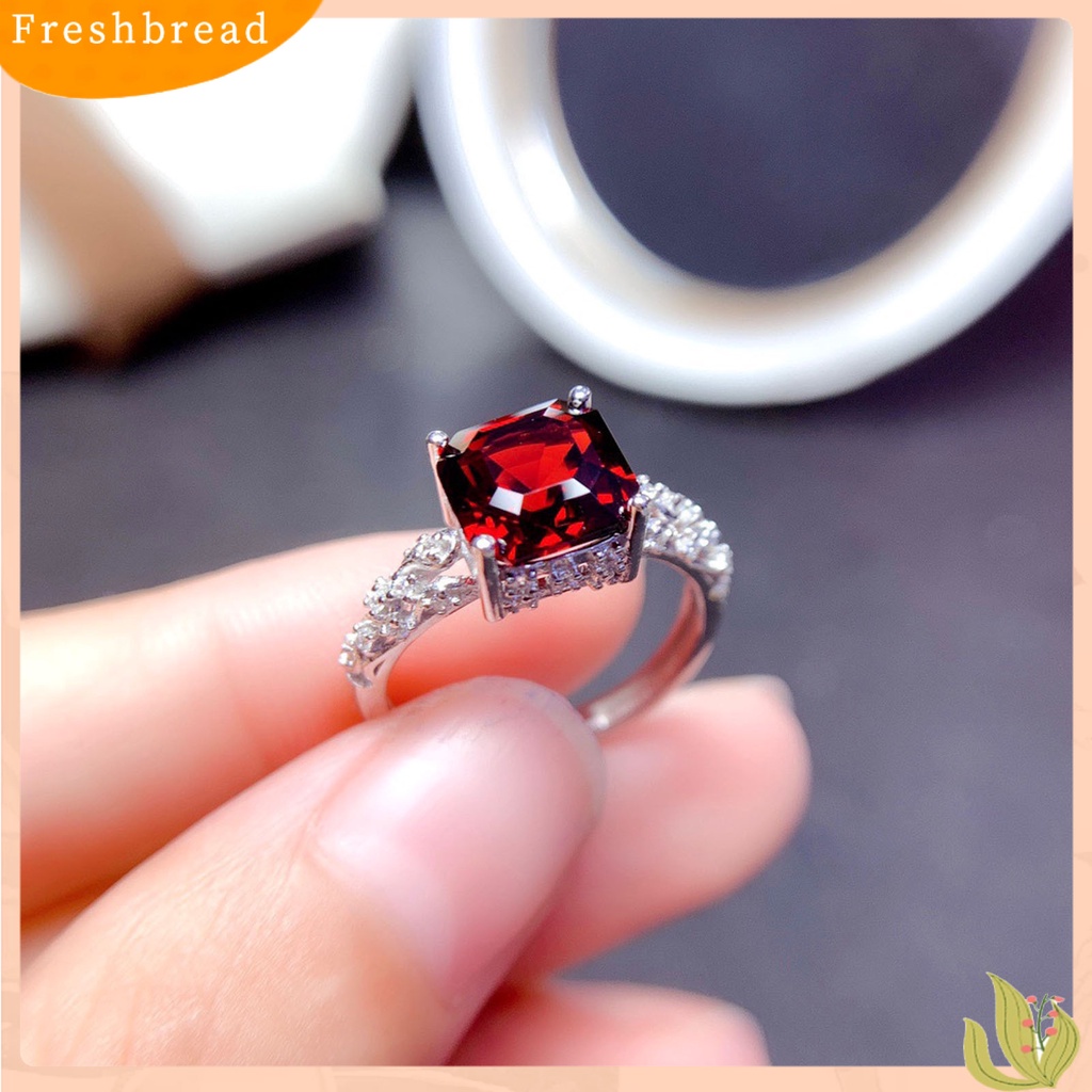 &lt; Freshbread &gt; Wanita Cincin Geometris Imitasi Moissanite Perhiasan Fashion Penampilan Pembukaan Cincin Untuk Pernikahan