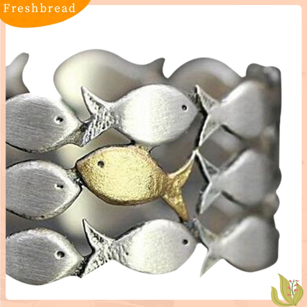 &lt; Freshbread &gt; Cincin Susun Adjustable Unik Tidak Alergi Eternity Cute Little Fish Fashion Ring Untuk Harian