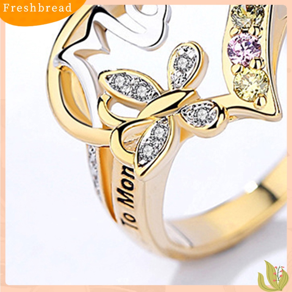 &lt; Freshbread &gt; Cincin Jari Berlian Imitasi Emerald Pengerjaan Halus Shiny Knuckle Ring Untuk Ibu