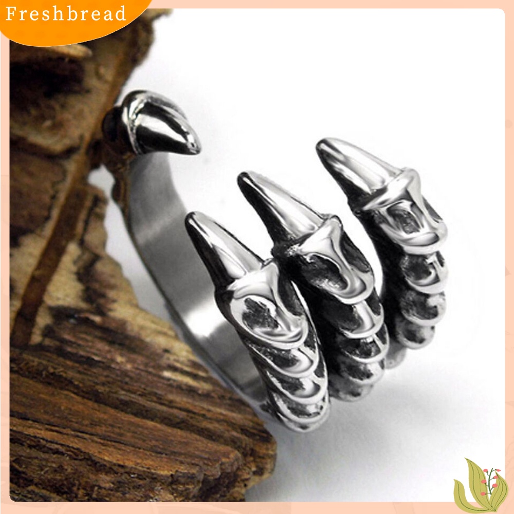 &lt; Freshbread &gt; Pria Wanita Vintage Eagle Claw Open Finger Ring Adjustable Rocker Perhiasan Hadiah