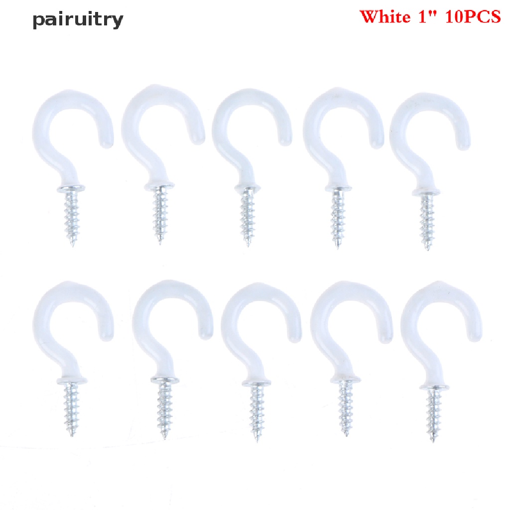 Prt 10Pcs Mug Shouldered Hanger Cup Hooks Heavy Duty Screw-In Ceiling Hooks Cup PRT